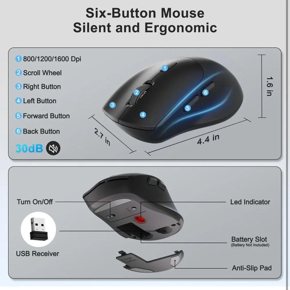 Wireless Black Keyboard and Mouse Combo